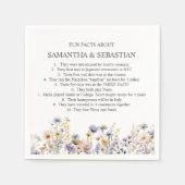 ボホワイルドフラワーズメドウおもしろい結婚ファクト スタンダードカクテルナプキン (正面)