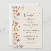 ボホワイルドフラワーズリハーサルディナー招待状 セーブザデート (正面)