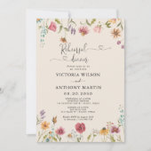 ボホワイルドフラワーズリハーサルディナー招待状 招待状 (正面)