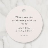 ボホワイルドフラワーズヴィンテージ秋の結婚式 フェイバータグ (裏面)