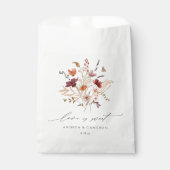 ボホワイルドフラワーズヴィンテージ秋の結婚式 フェイバーバッグ (正面)