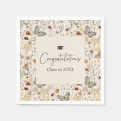 ボホワイルドフラワーズ卒業 スタンダードカクテルナプキン (正面)