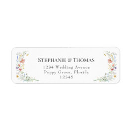 ボホワイルドフラワーズ差出人住所ラベル ラベル