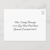 ボホワイルドフラワーズ春フローラウェディングRSVP インビテーションポストカード (裏面)