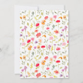 ボホワイルドフラワーズ春フローラ写真卒業 招待状 (裏面)