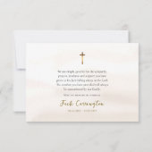 ボホワイルドフラワーズ正教会キリスト教葬儀 サンキューカード (裏面)