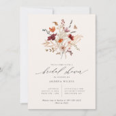 ボホワイルドフラワーズ秋ブライダルシャワー 招待状 (正面)