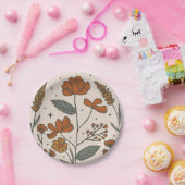 ボホワイルドフラワーズ紙プレート ペーパープレート (パーティー)