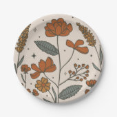 ボホワイルドフラワーズ紙プレート ペーパープレート (正面)