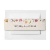 ボホワイルドフラワーズ結婚式招待状ベリーバンド 招待状ベリーバンド (正面例)