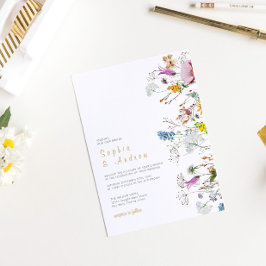 ボホワイルドフラワーズ結婚式招待状 招待状