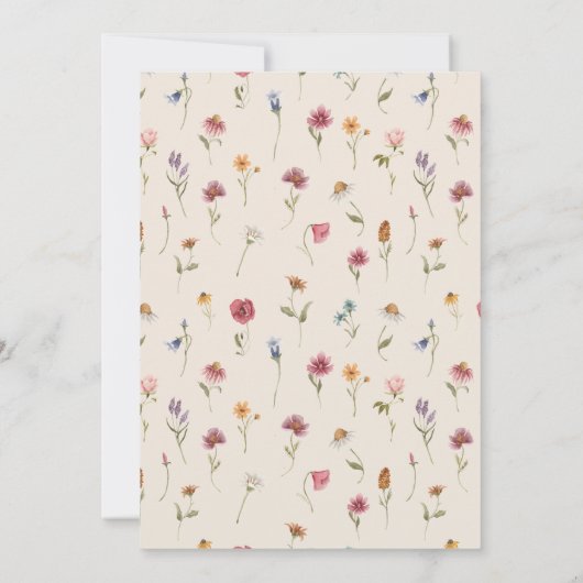 ボホワイルドフラワーズ結婚式招待状 招待状 (裏面)