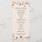 ボホワイルドフラワーズ結婚式 プログラム (裏面)