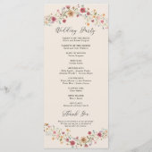 ボホワイルドフラワーズ結婚式 プログラム (裏面)