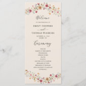 ボホワイルドフラワーズ結婚式 プログラム (正面)