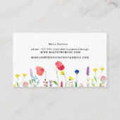 ボホワイルドフラワーズ自然植物春 名刺 (裏面)