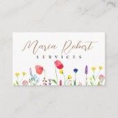 ボホワイルドフラワーズ自然植物春 名刺 (正面)