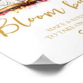 ボホワイルドフラワーズ開花またはフラワーバーサイン ポスター (角)