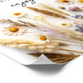 ボホワイルドフラワーズ開花またはフラワーバー ポスター (角)