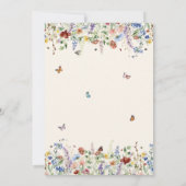 ボホワイルドフラワーズ&蝶の卒業パーティー 招待状 (裏面)