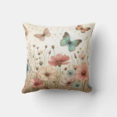 ボホワイルドフラワーズ&蝶 クッション (裏面)