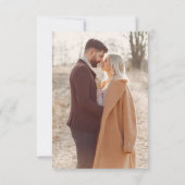 ボホワイルドフラワーセージ緑の写真庭園の結婚式 招待状 (裏面)