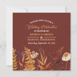 ボホワイルドフラワーテラコッタオータム秋の結婚式