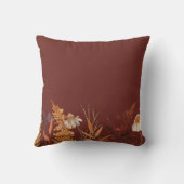 ボホワイルドフラワーテラコッタオータム秋の結婚式 クッション (裏面)