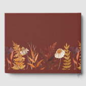 ボホワイルドフラワーテラコッタオータム秋の結婚式 ゲストブック (裏面)