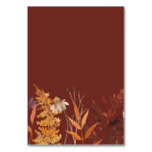 ボホワイルドフラワーテラコッタオータム秋の結婚式 テーブルナンバー (裏面)