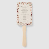 ボホワイルドフラワーテラコッタ結婚式 プログラム ハンドファン (裏面)