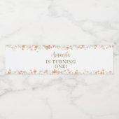 ボホワイルドフラワーテーマウォーターボトルラベル ペットボトルラベル (シングルラベル)