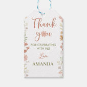 ボホワイルドフラワーテーマサンキューユーラベル ギフトタグ (正面)
