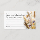 ボホワイルドフラワーデイトナイトアイディア エンクロージャーカード (正面)