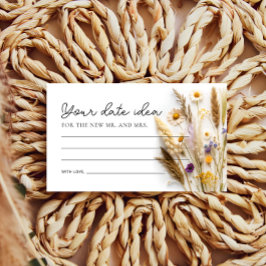 ボホワイルドフラワーデイトナイトアイディア エンクロージャーカード