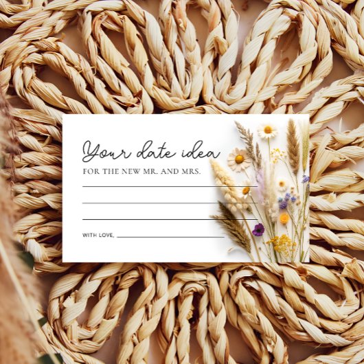 ボホワイルドフラワーデイトナイトアイディア エンクロージャーカード