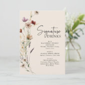 ボホワイルドフラワードリンク結婚ズ メニュー (スタンド正面)