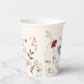 ボホワイルドフラワーハチ赤ちゃんシャワー 紙コップ (右)