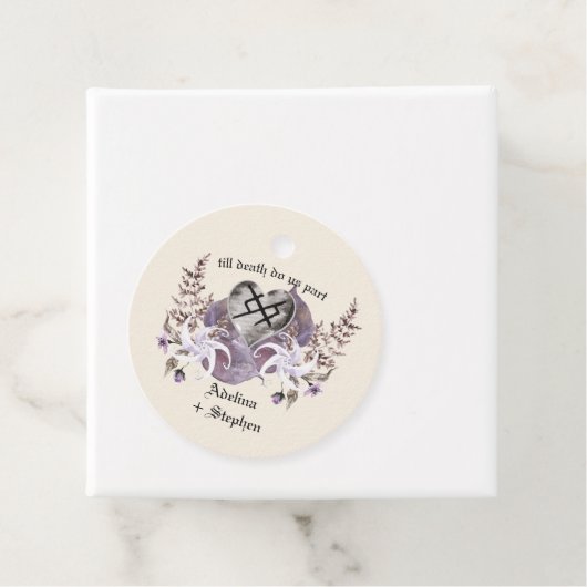 ボホワイルドフラワーバイキングラブゴシック結婚式の引き出物 フェイバータグ (インサイチュ)