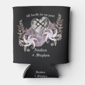 ボホワイルドフラワーバイキングラブゴシック結婚式の引き出物 缶クーラー (正面)