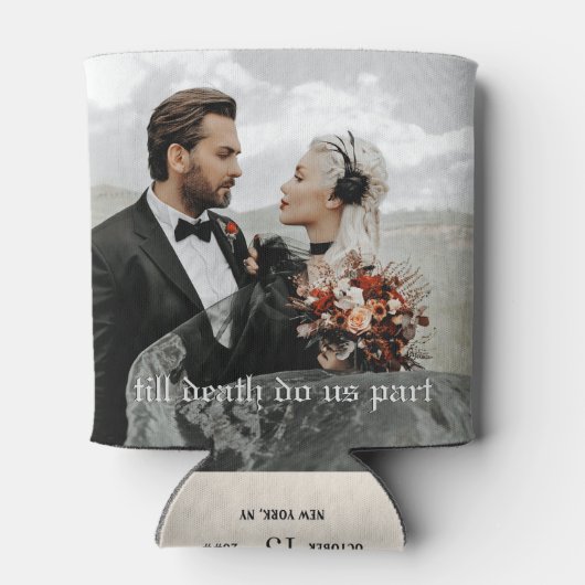 ボホワイルドフラワーバイキングラブゴシック結婚式の引き出物 缶クーラー (裏面)