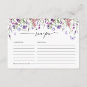 ボホワイルドフラワーバタフライレシピカード エンクロージャーカード (正面)