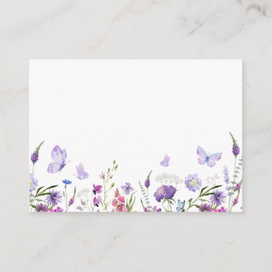 ボホワイルドフラワーバタフライレシピリクエストカード エンクロージャーカード (裏面)