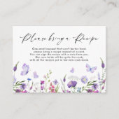 ボホワイルドフラワーバタフライレシピリクエストカード エンクロージャーカード (正面)