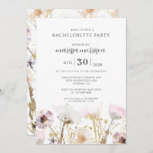 ボホワイルドフラワーバチェロレッテ 招待状 (正面/裏面)