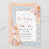 ボホワイルドフラワーパンパスグラスシャワー 招待状 (正面/裏面)