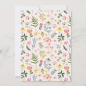 ボホワイルドフラワービーベイビーシャワー招待状 招待状 (裏面)