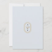 ボホワイルドフラワーファーンダスティブルー結婚ズ セーブザデート (裏面)