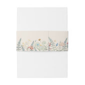 ボホワイルドフラワーファーンベージュ結婚ズモノグラム 招待状ベリーバンド (裏面例)