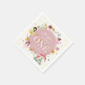 ボホワイルドフラワーフェアリー1st誕生日パーティー スタンダードカクテルナプキン (角)